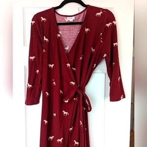 LuLaRoe Michelle wrap dress horses